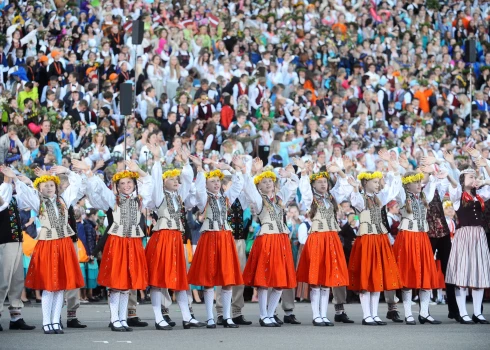 Праздник песни в Латвии.