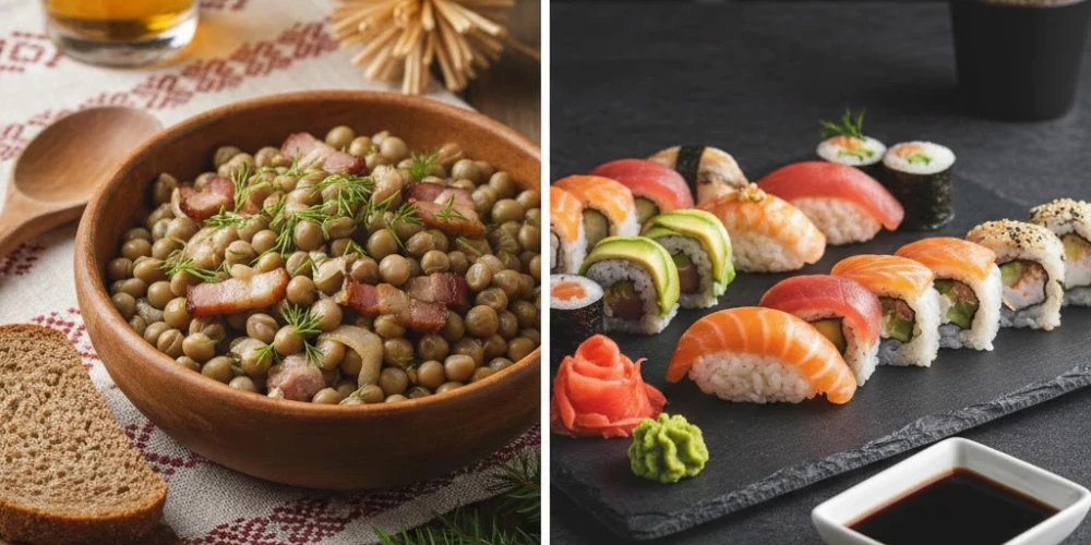 Вместо серого гороха — суши и супы!