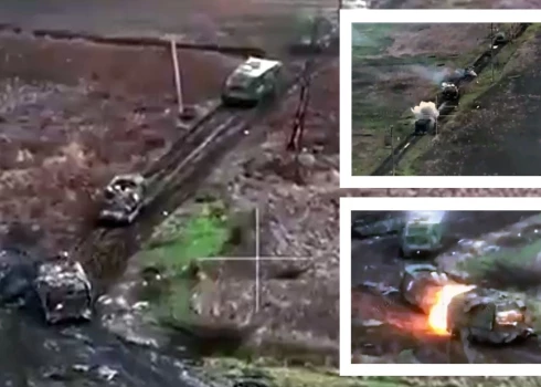 Ukrainas aizstāvji iznīcināja desmitiem krievu iebrucēju transportlīdzekļu.