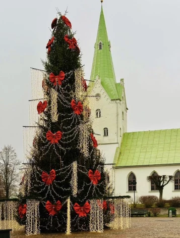 Trešā vietā šogad ierindojusies Dobeles eglīte.