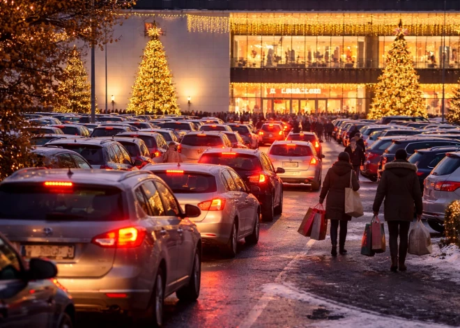 "Люди весь год не ели?" В соцсетях обсуждают полные супермаркеты и огромные пробки на улицах Риги