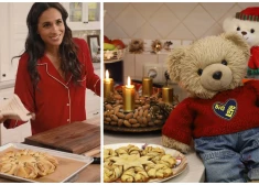 Saseksas hercogiene Megana un latviešu bērnu grāmatiņu varonis lācītis Rūdis.