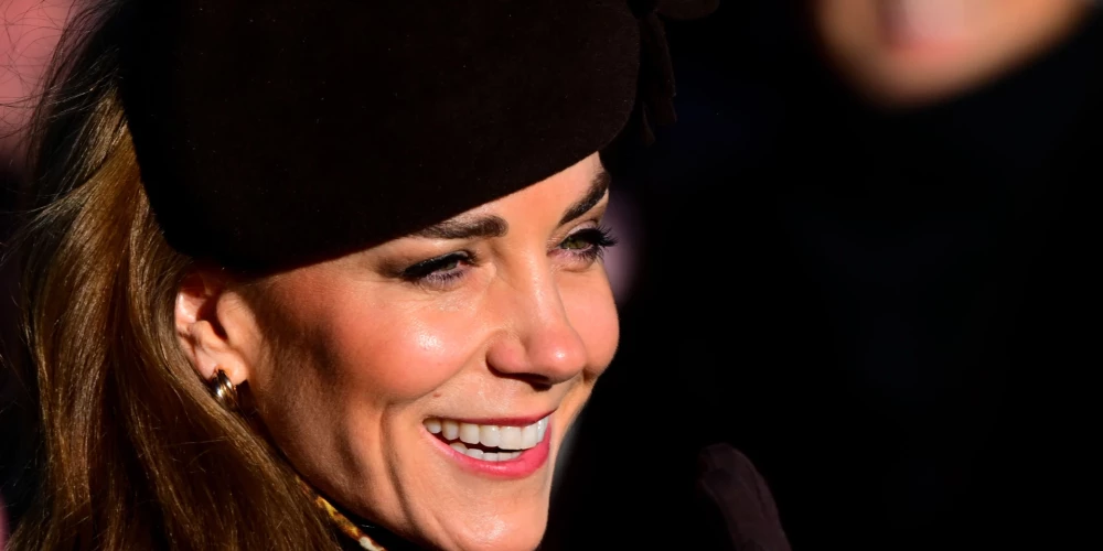 Рождественский выход принцессы Кэтрин в Сандрингеме.