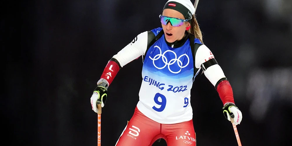 Latvijas biatloniste Baiba Bendika.