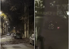 VIDEO, FOTO: stiprs vējš gāž Ziemassvētku egles un bojā elektrolīnijas visā Latvijā