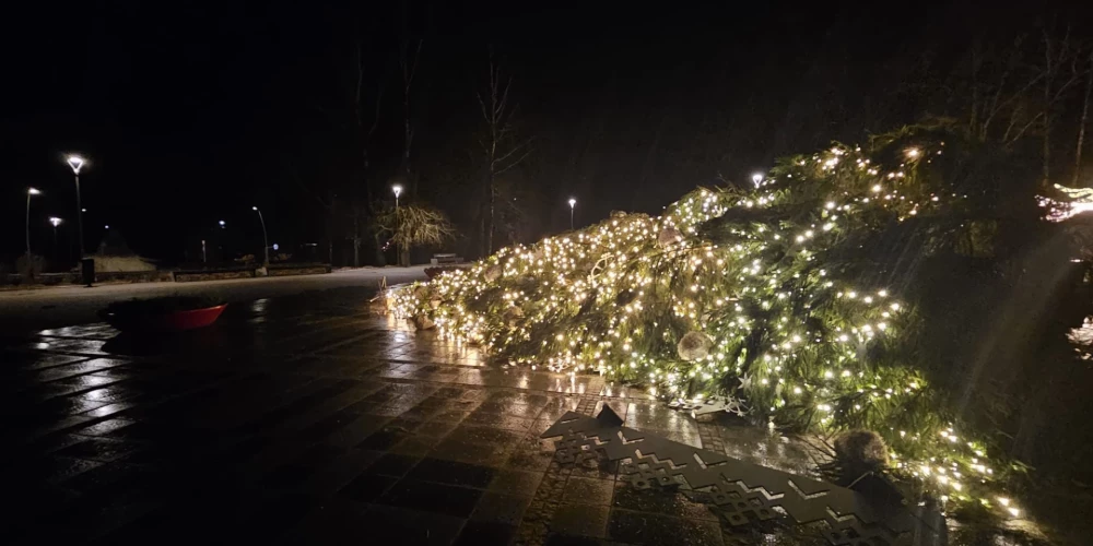 Spēcīgā vēja sekas.