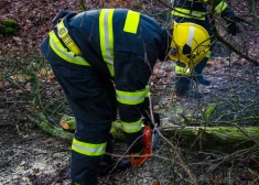 Vētra plosa Latviju: lauzti koki, ēkām norauti jumti - glābējiem ļoti daudz darba, novēršot stiprā vēja radītos postījumus