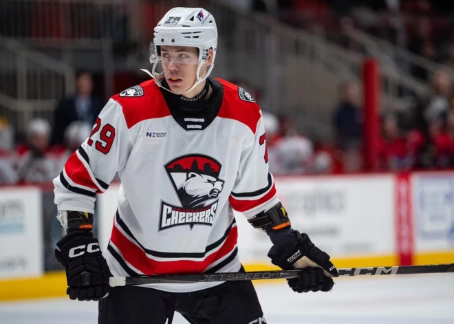 VIDEO: Sandim Vilmanim uzvaras vārti Šarlotas "Checkers" panākumā AHL