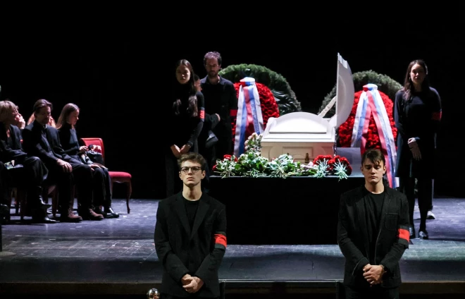 Церемония прощания с актрисой Верой Алентовой.