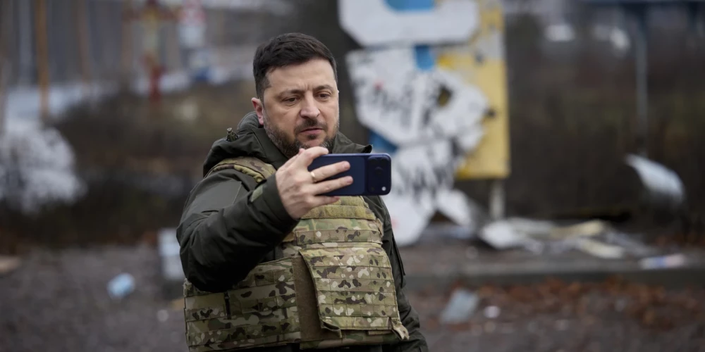 Volodimirs Zelenskis Kupjanskā 2025. gada 12. decembrī.