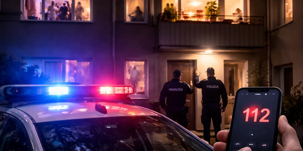 Рижанам рассказали, как именно действует полиция после звонка на 112 из-за шума в квартире.