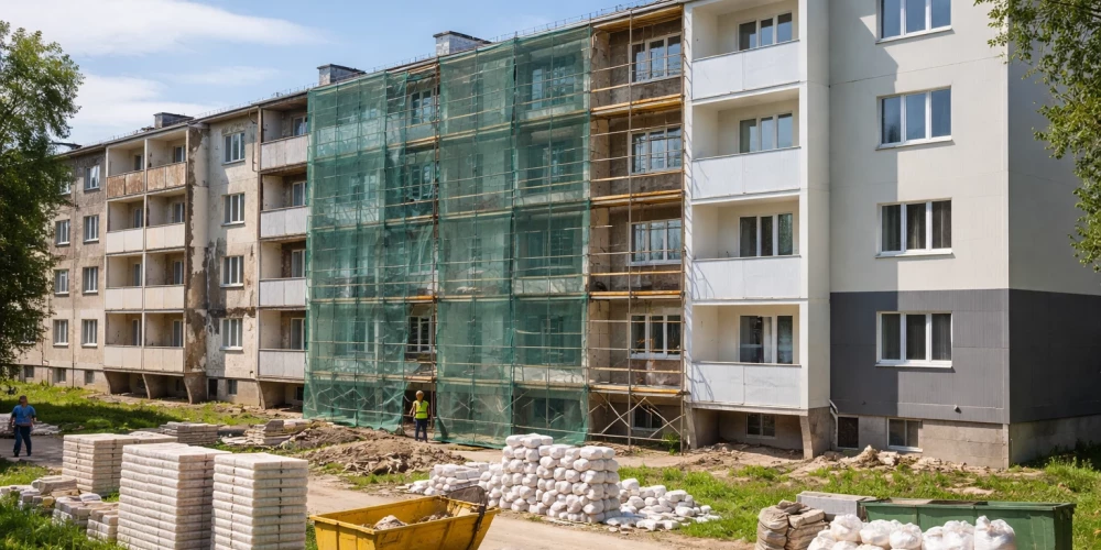 В Латвии более 40 тысяч многоквартирных домов, а отремонтированы единицы.