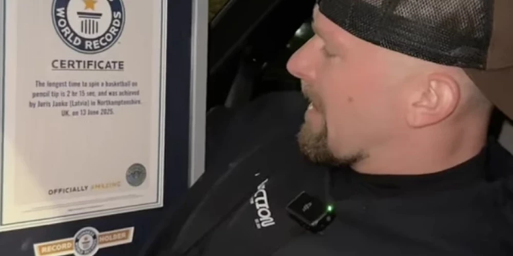 Latvijas pilsonis Juris Janke uzstādījis jaunu Ginesa rekordu.
