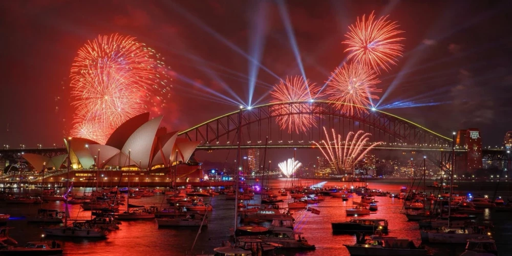 Салют в Австралии.