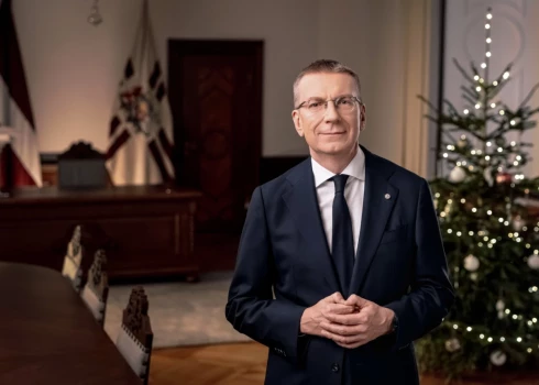 Valsts prezidents Edgars Rinkēvičs Jaungada uzrunā (foto: Valsts prezidenta kanceleja)