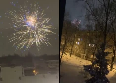 Несмотря на запрет, в Риге продолжили запускать новогодние салюты и до полуночи