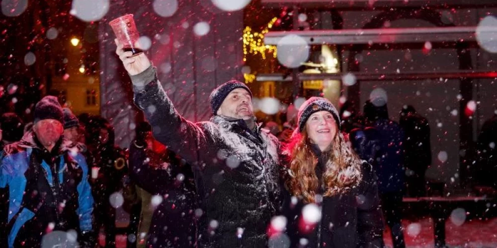 Rīgā ar vērienu sagaida Jauno gadu.