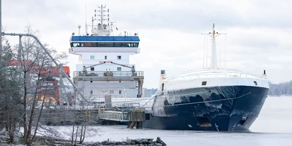 Задержанное судно в Финляндии.
