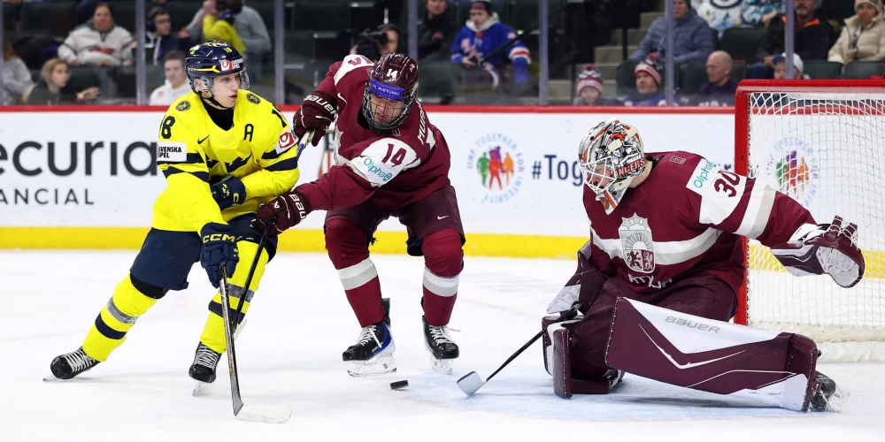 Latvijas U-20 hokejisti pasaules junioru čempionātā nepārvar ceturtdaļfinālu.