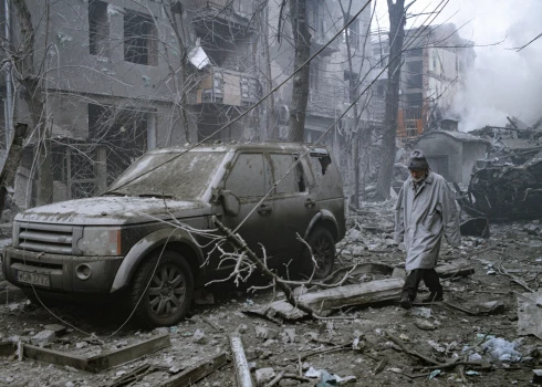 Krievu raķešu uzbrukums Harkivai. 2025. gada 2. janvāris.