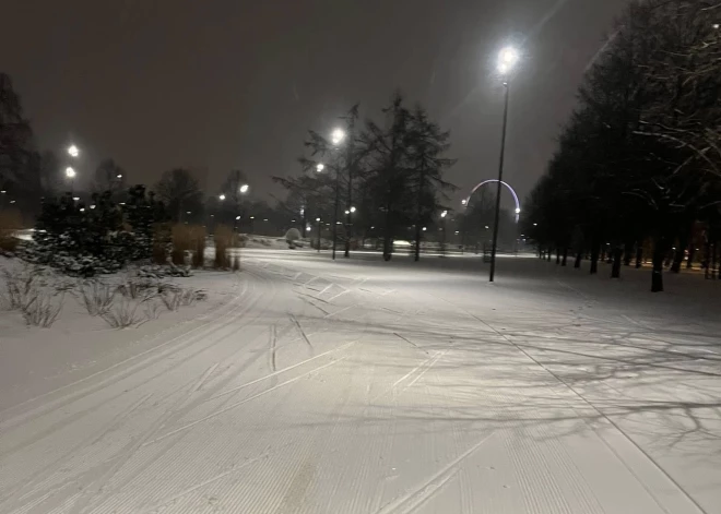 Уступите лыжню! В столичном парке Узварас открылась лыжная трасса