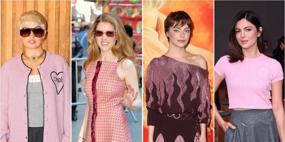 Rozā tonis lieliski sader ar gandrīz jebkuru citu krāsu, un aktuāli ir kombinēt pasteļrozā ar pelēko vai burgundijas vīna toņiem. Ieskatāmies, kā šo krāsu spēli izmanto sabiedrībā zināmas personības!