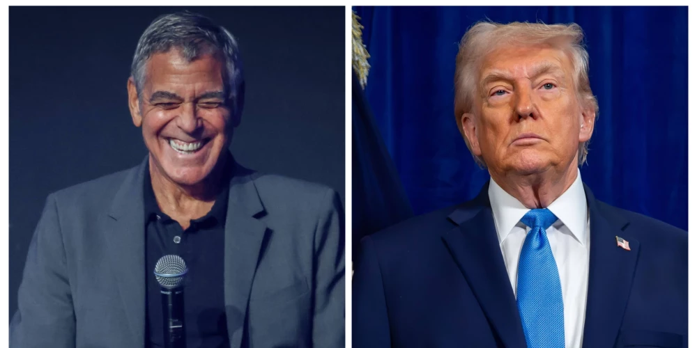 Džordžs Klūnijs un Donalds Tramps.