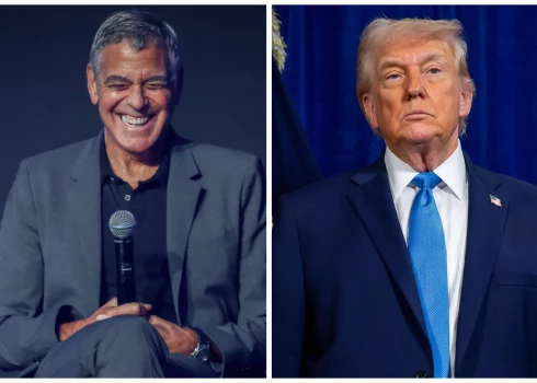 Džordžs Klūnijs un Donalds Tramps.