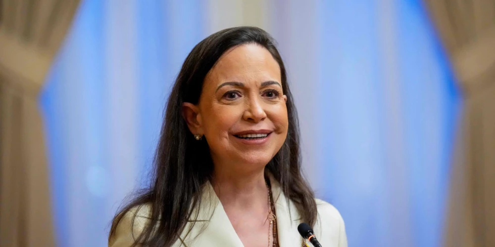 Venecuēlas opozīcijas līdere Marija Korina Mačado. 