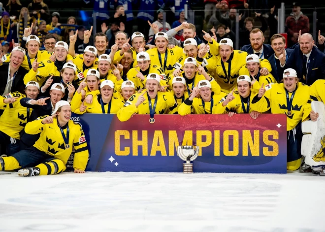Trešo reizi vēsturē par junioru pasaules čempioni hokejā kļūst Zviedrija