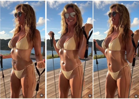 Vācu supermodele Heidija Kluma.