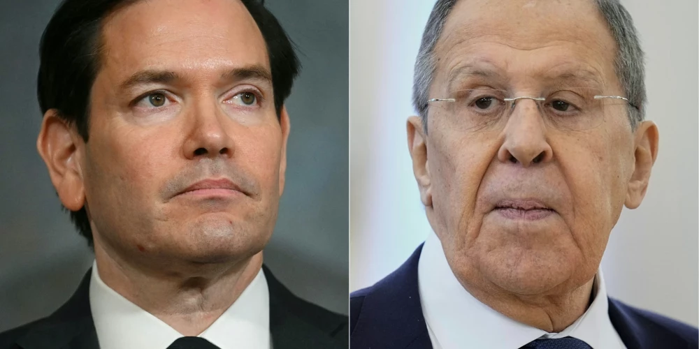 ASV valsts sekretārs Marko Rubio un Krievijas ārlietu ministrs Sergejs Lavrovs