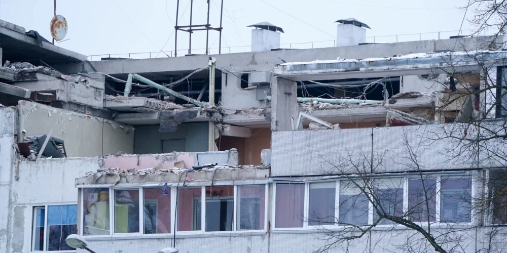 Многоквартирный дом на Баускас, 15, в Риге после взрыва газа.