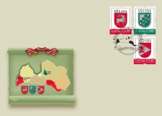 No 9. janvāra pieejamas jaunas "Latvijas Pasta" pastmarkas – veltītas trīs novadiem