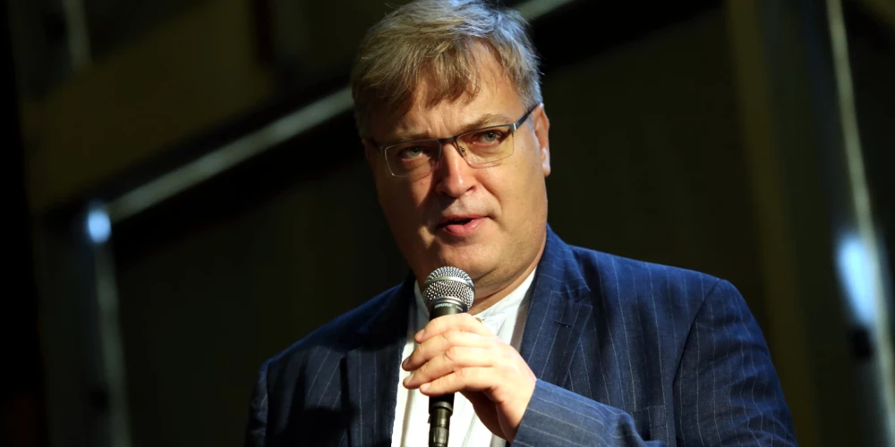 Писатель и председатель Союза писателей Латвии Арно Юндзе.