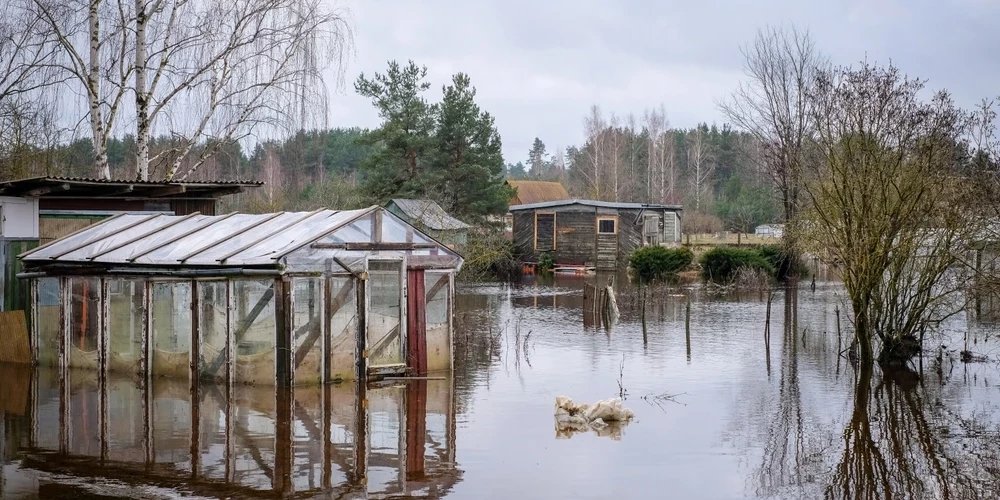 Наводнение в Екабпилсе.
