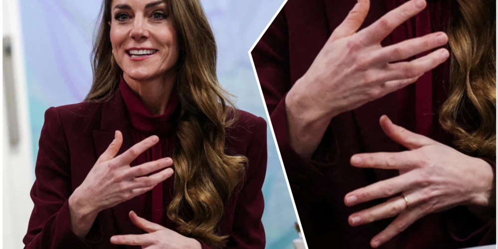 Princese Ketrīna 2026. gada 8. janvārī, apmeklējot Čeringkrosas slimnīcu Londonā.