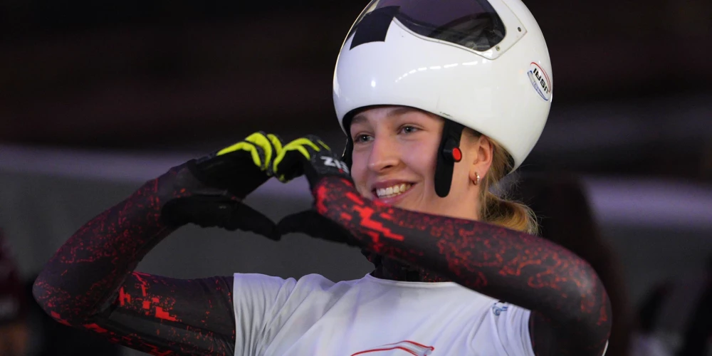 Latvijas jaunā skeletoniste Marta Andžāne.