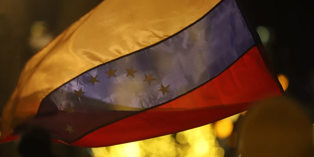 Protests “Rokas nost no Venecuēlas!”.