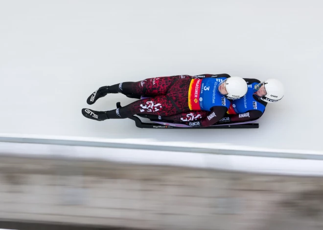 Latvijas kamaniņu divnieki Pasaules kausa posmā ieņem septītās un astotās vietas