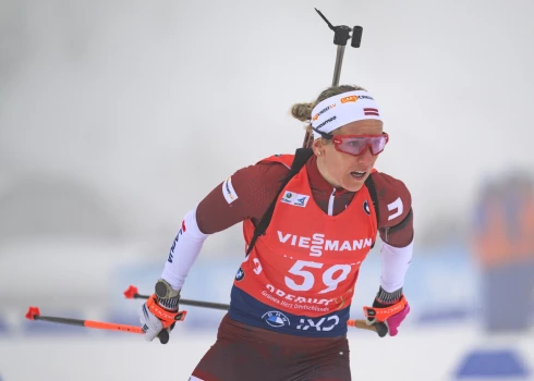 Baiba Bendika trasē bija viena no ātrākajām, bet šoreiz pievīla šaušana stāvus.