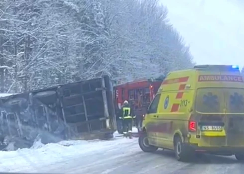 Кадр с места ДТП.