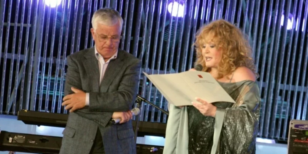 Raimonds Pauls un Alla Pugačova. Foto: LETA