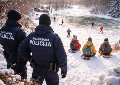 Муниципальная полиция Даугавпилса напомнила о рисках зимних развлечений для детей и подростков.