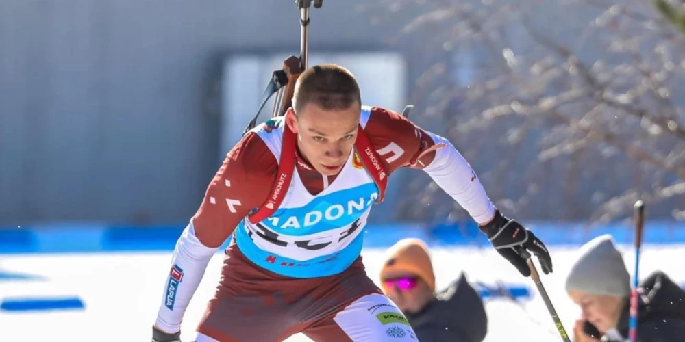 Talantīgais Latvijas biatlonists Rihards Lozbers.