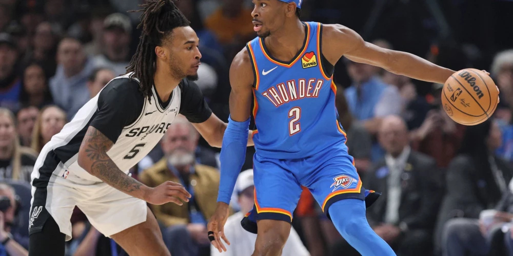 Šejs Gildžess-Aleksandrs uzbrukumā pret Stefonu Kāslu.