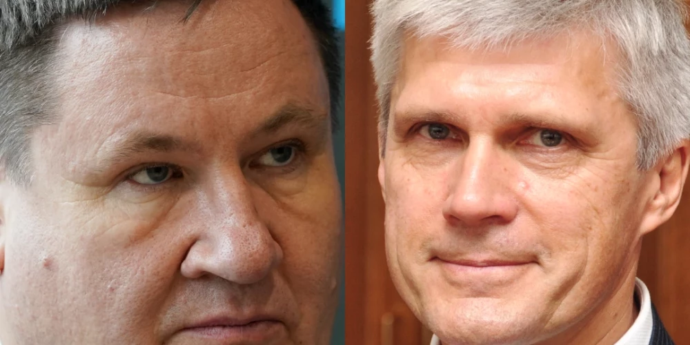 Ogres mērs Egils Helmanis un Rēzeknes mērs Aleksandrs Bartaševičs. 