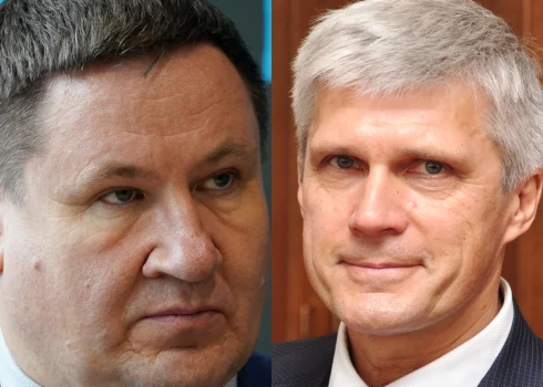 Ogres mērs Egils Helmanis un Rēzeknes mērs Aleksandrs Bartaševičs. 