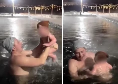 ВИДЕО: купание годовалого ребенка в проруби в 30-градусный мороз вызвало скандал в соцсетях