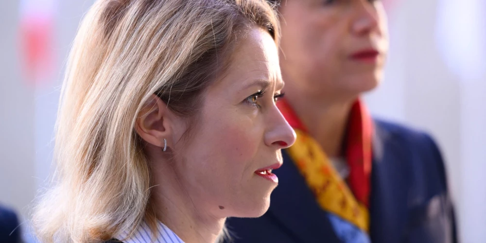 Eiropas Savienības (ES) augstākā pārstāve ārlietās un drošības politikā Kaja Kallasa un Latvijas ārlietu ministre Baiba Braže